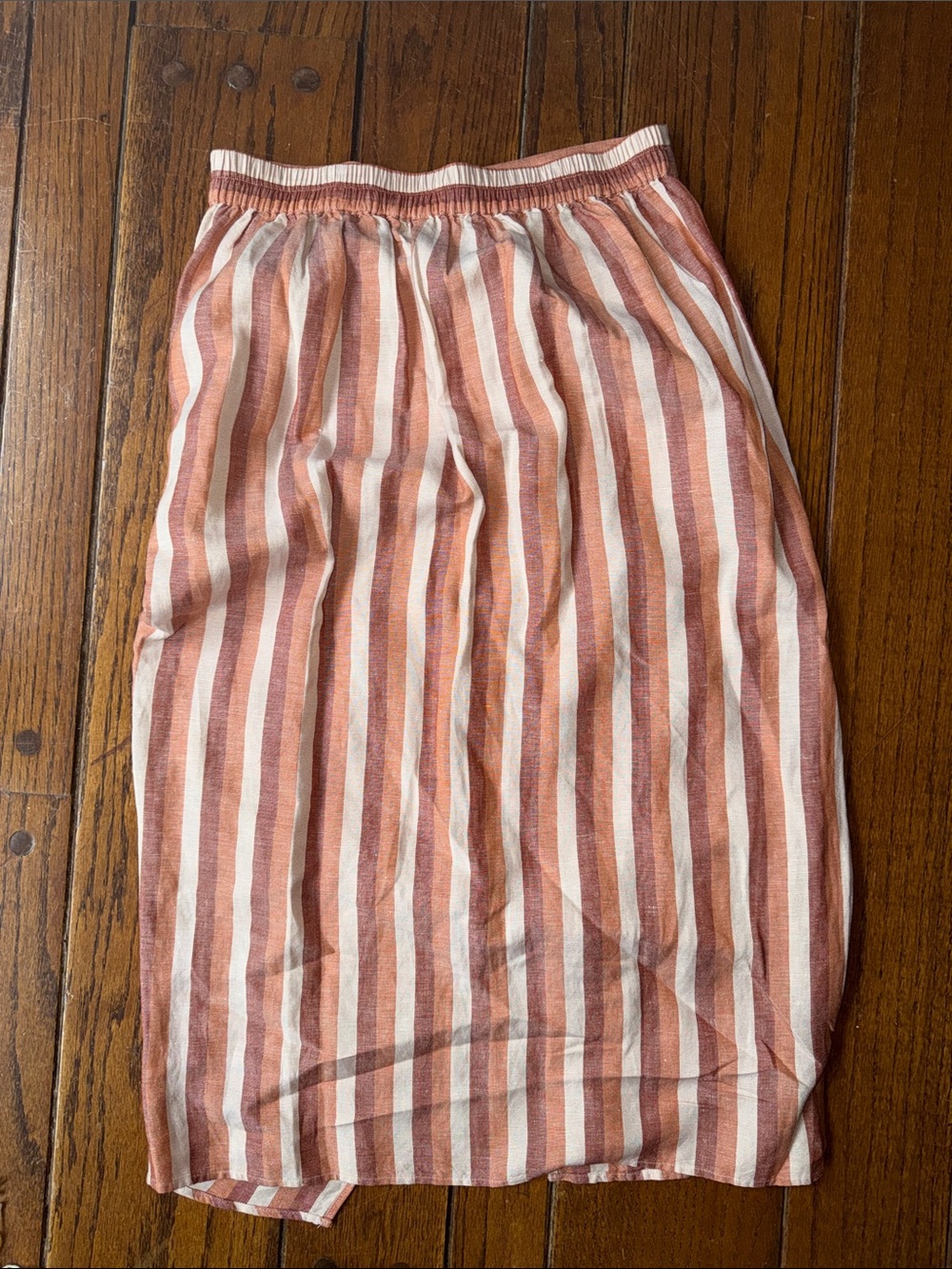 Madewell linen blend stripe skirt size medium - Picture 6 of 7